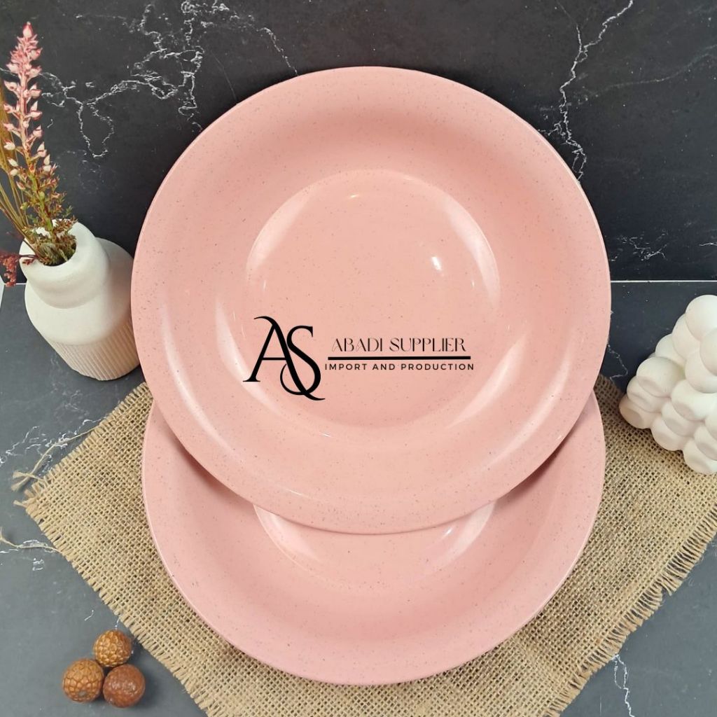 Piring Plastik Warna Warni Pastel