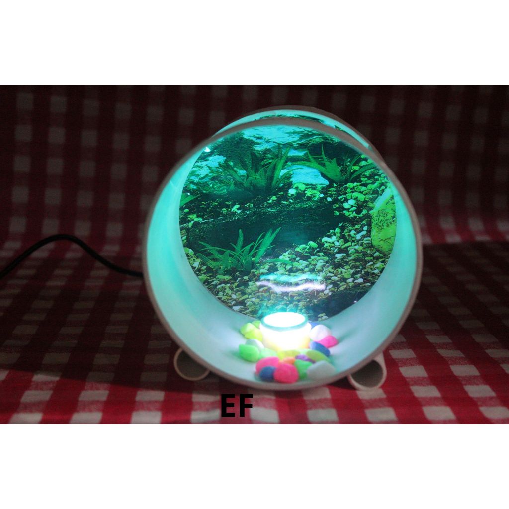 Mini Akuarium Ikan Cupang Aquarium Bentuk Bulat Hiasan Murah