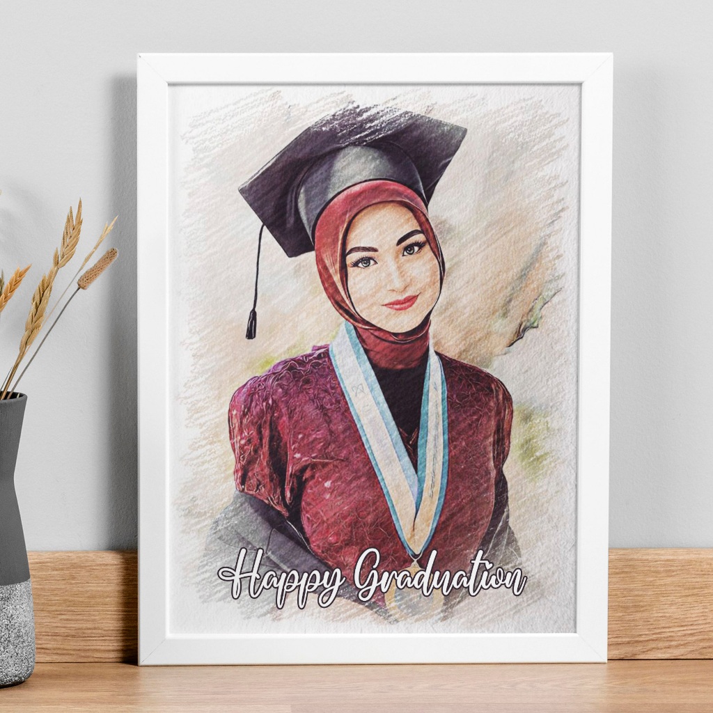 Hadiah Ulang Tahun / Sketsa Wajah / Lukisan wajah / kado wisuda / kado wedding