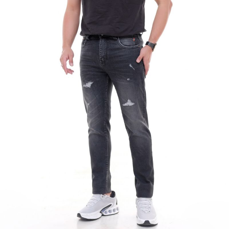 ZEG jeans casual pants celana pria sobek denim selvedge premium starboy