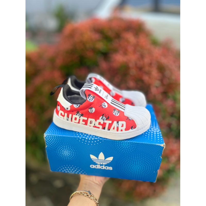 ADIDAS SUPERSTAR 360 MICKEY MOUSE VIVID RED HQ4082 Size 30.5