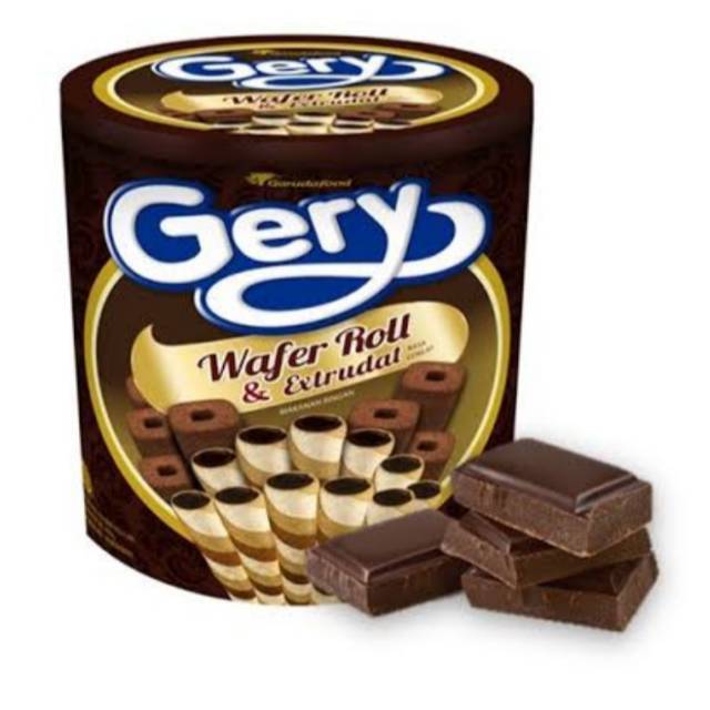 

GERY Choco Wafer Roll & Extrudat Handle 350g Kemasan Tin Hampers Lebaran