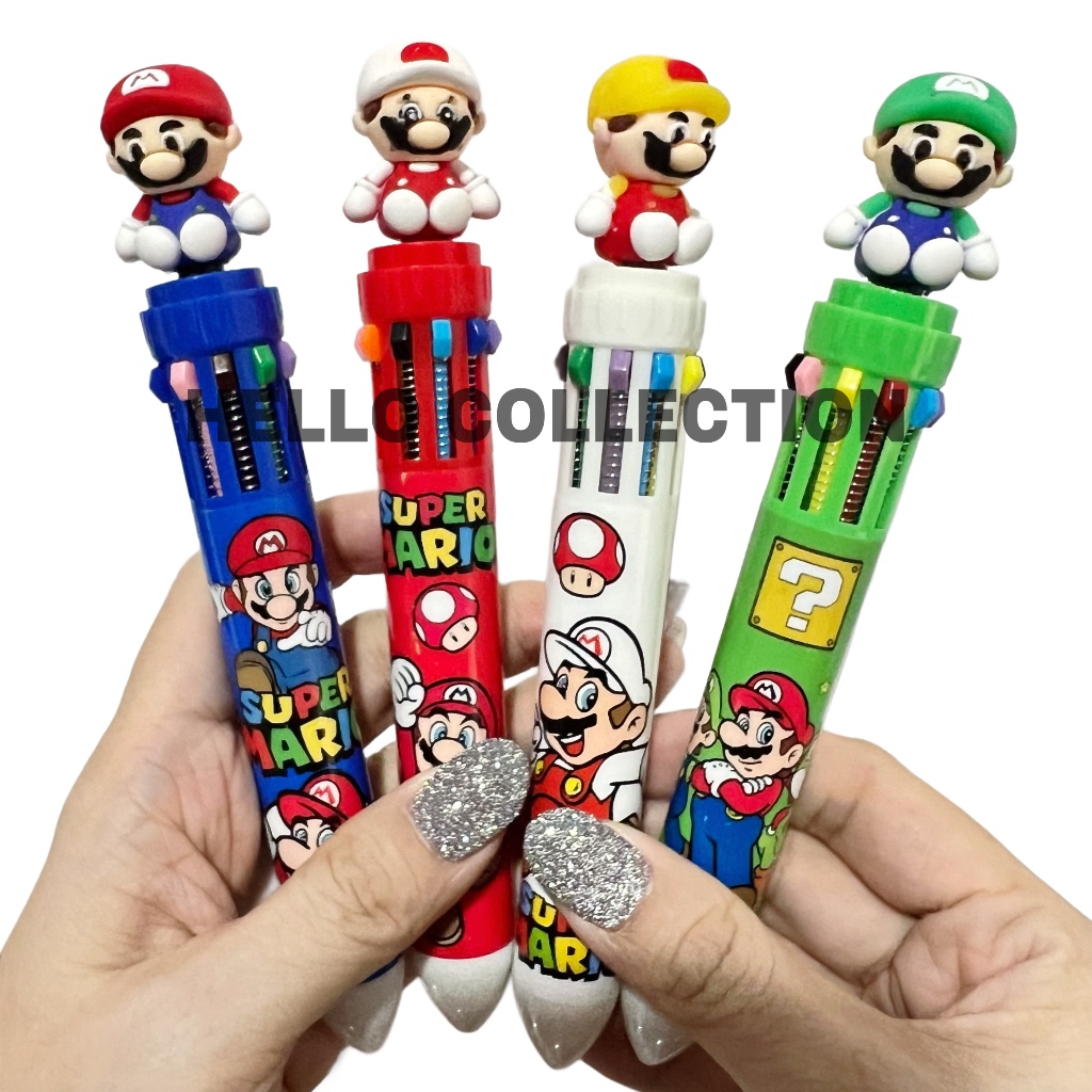 

Pen Anak 10 Warna Super Mario Bros 3D Pulpen Gel Cetek Kartun Lucu Karakter 0.5mm