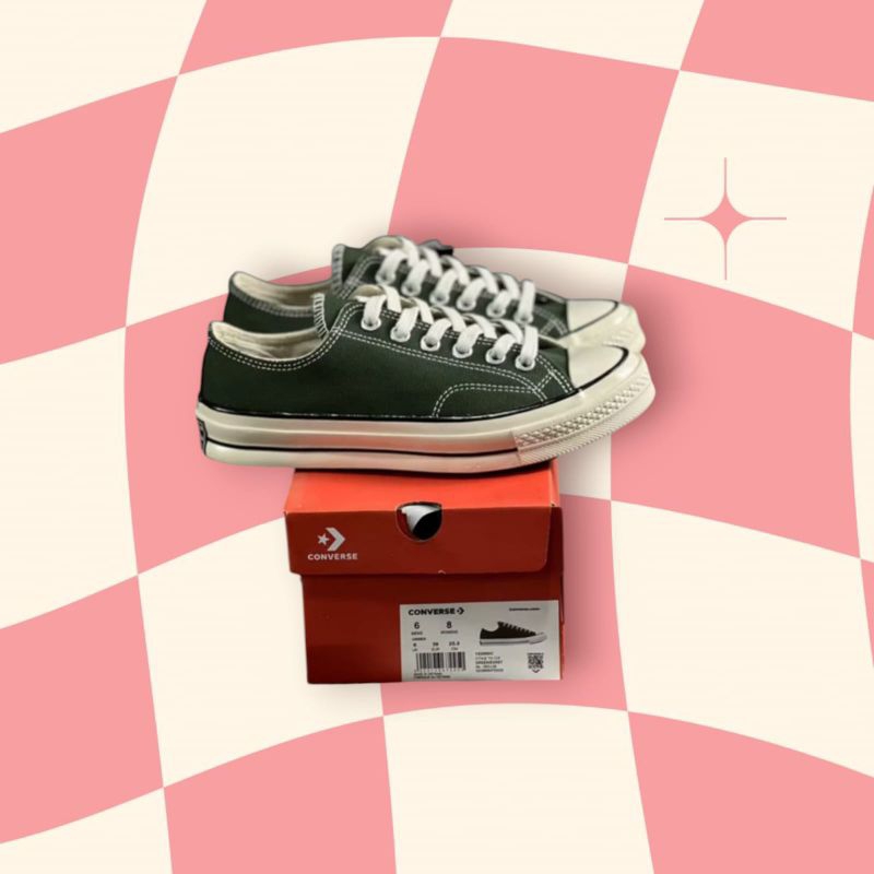 sneakers converse 70s hijau army low