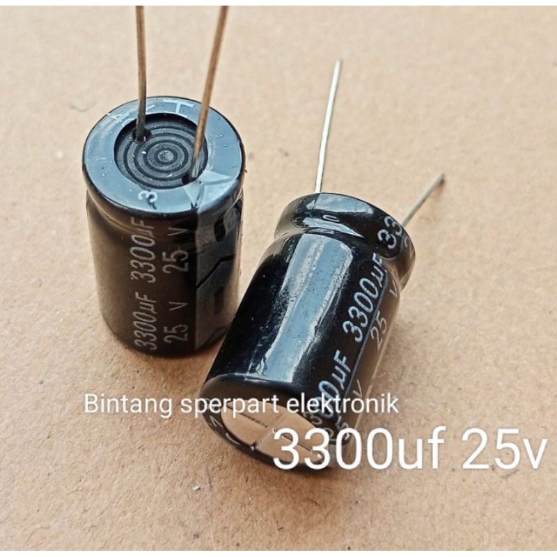 (1 Buah) KAPASITOR ELCO 3300UF 25V CAPACITOR ELCO 3300UF 25V KAPASITOR 3300UF 25V CAPACITOR 3300UF 2