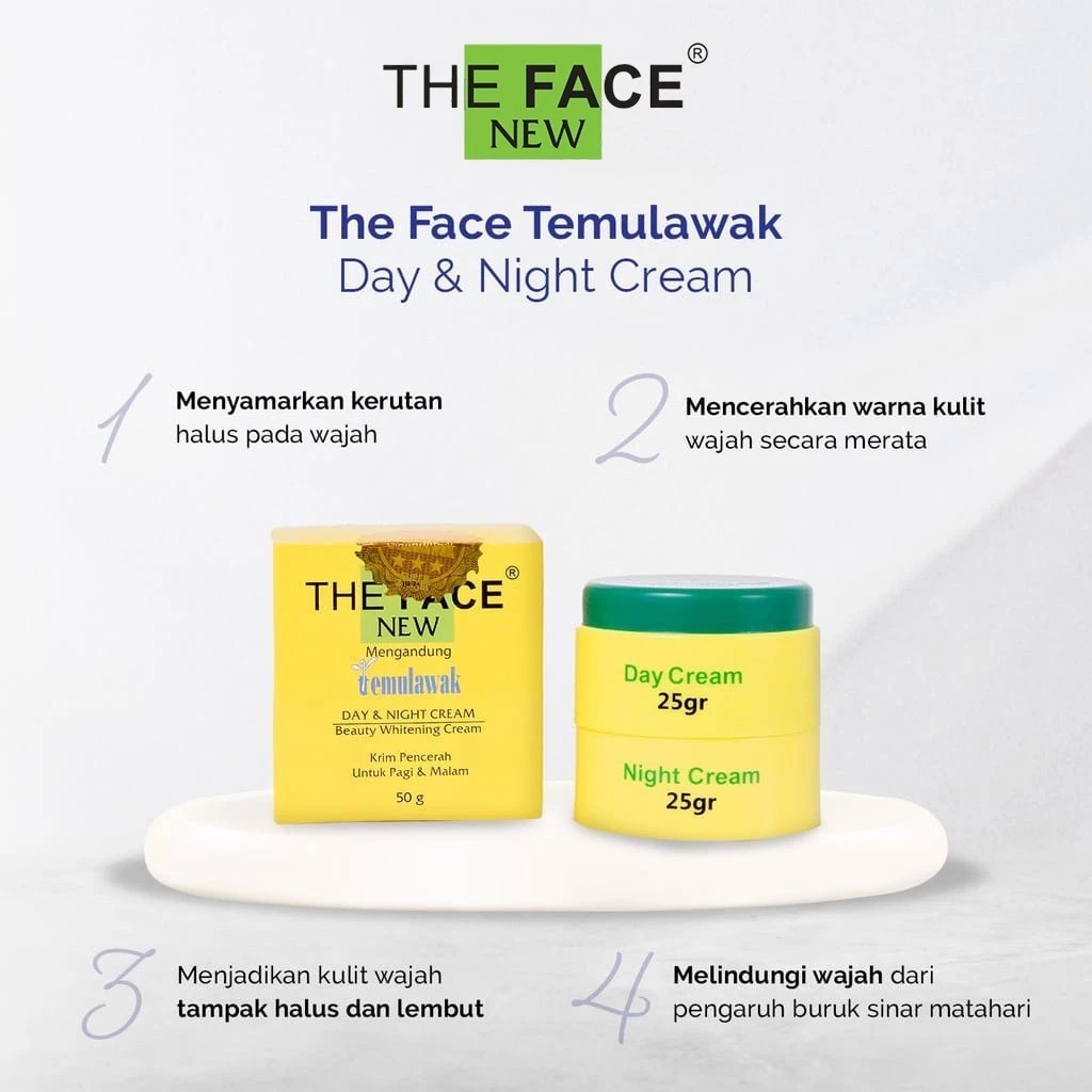 [ COD ] Qysto cream 2in1 temulawak the face beauty whitening cream temulawak cream temulawak the fac