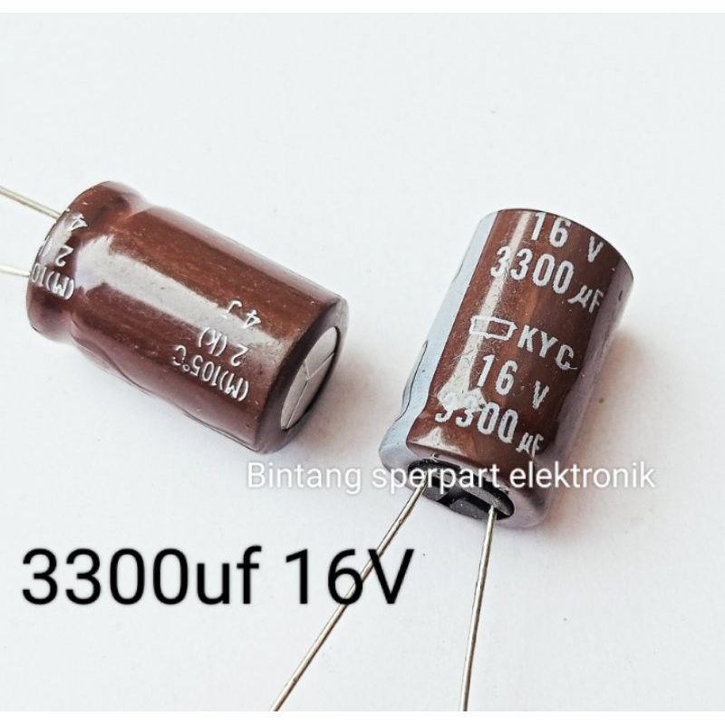 (1 Buah) KAPASITOR ELCO 3300UF 16V CAPACITOR ELCO 3300UF 16V KAPASITOR ELCO 16V 3300UF ELCO 3300UF 1