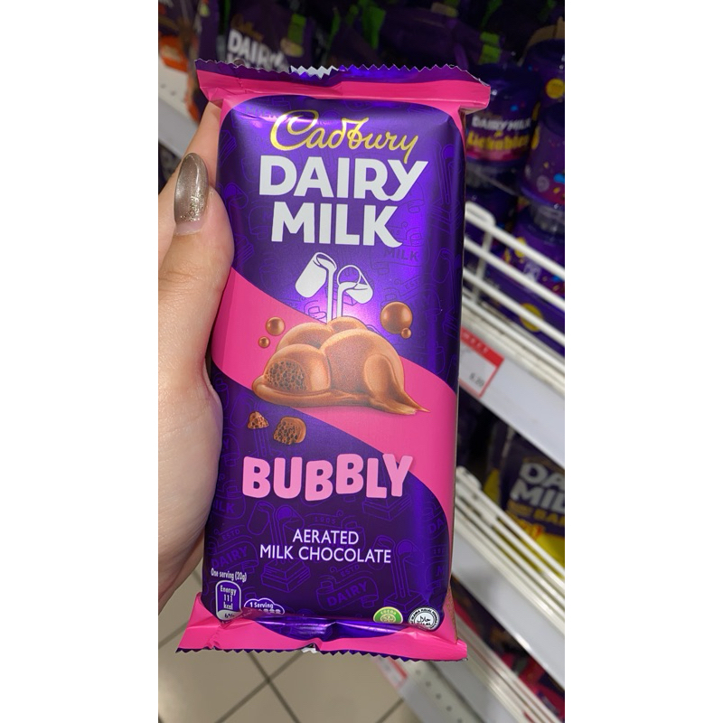 

cadbury dairy milk bubbly milk chocolate 120gr