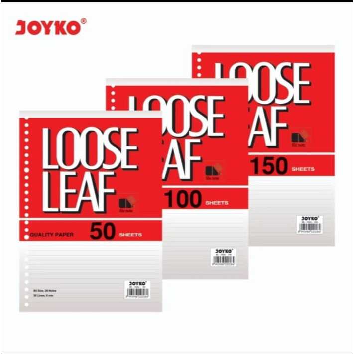 

[1 Pcs] Loose Leaf Bergaris A5 B5 Isi 50 100 Lembar Joyko / Kertas Binder Garis A5/B5/ joyko loose leaf