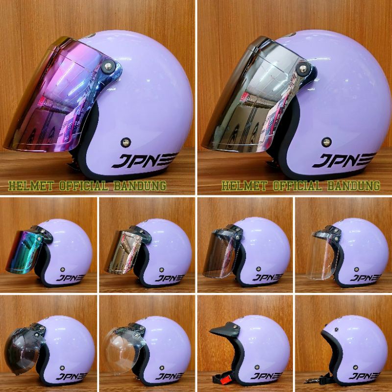 Helm Jpn Retro Ungu Glos | Original jpn