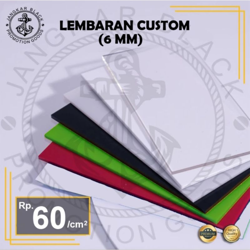 

6mm Akrilik Acrylic Lembaran Bening Potongan Custom