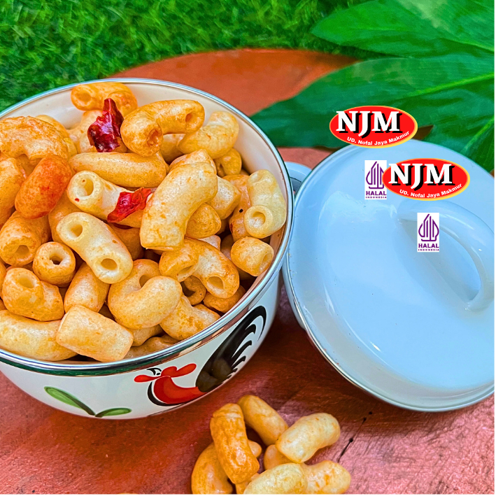 

NJM [BALL] MAKARONI RUJAK / MAKRONI PEDAS TERASI Renyah best seller 2.500gr (2.5kg)