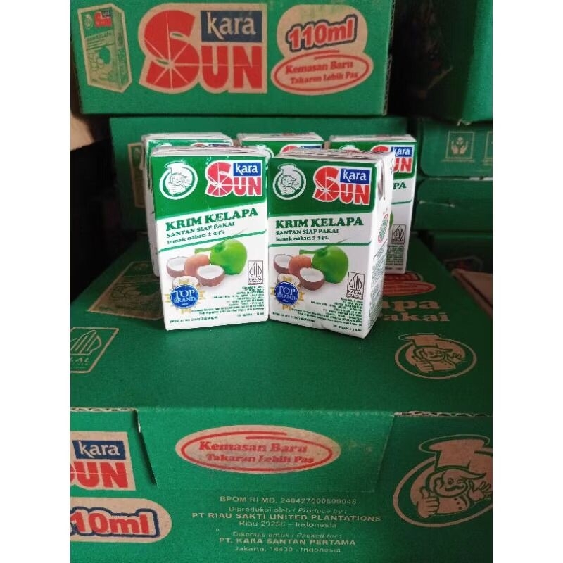 

Sun Kara Santan Kelapa Siap Pakai 110 ml isi 24 Pcs / Dus