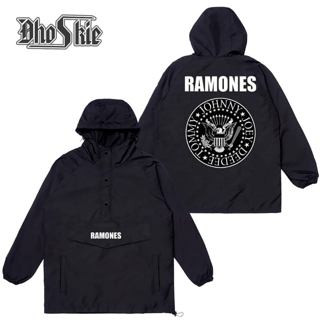 Dhoskie Jacket Parasut Cagougle Ramones  Premium Original Olahraga Outdoor Gym Jogging Sport Lari Ru