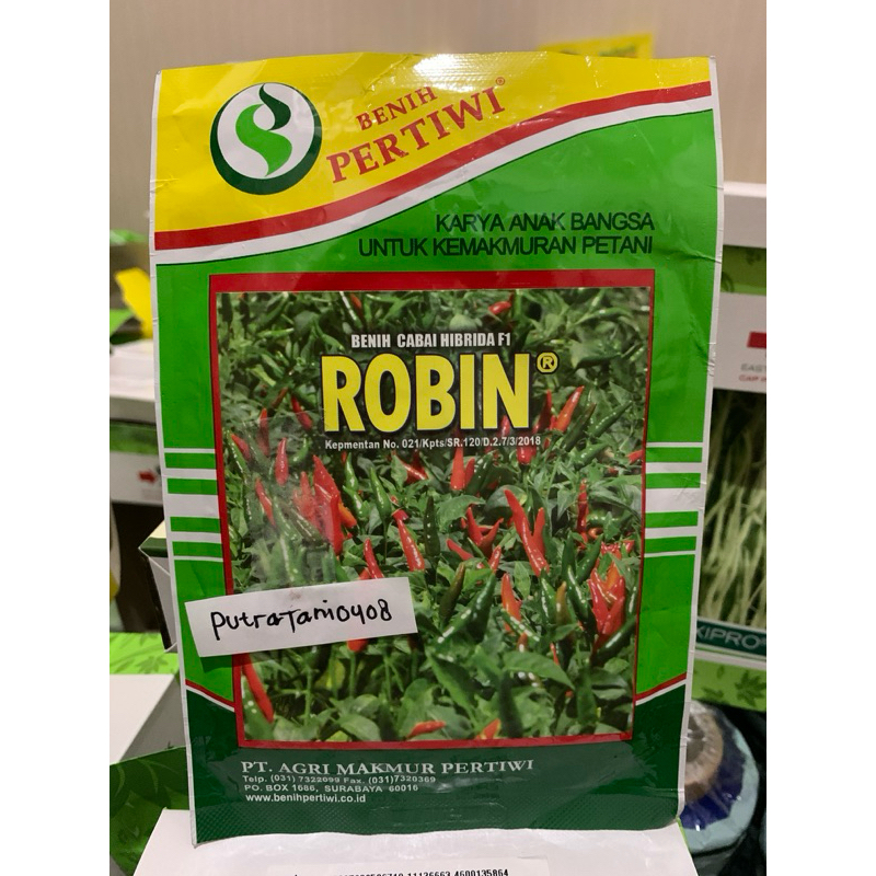 Benih cabe rawit hijau ROBIN F1 10 gram cabai cabe rawit robin f1 dari benih pertiwi Original