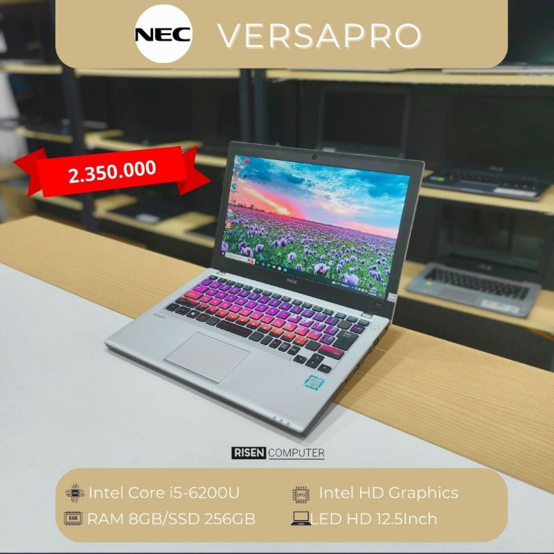 Laptop NEC Versapro VB-1 Intel Core i5-6200U RAM 8GB SSD 256GB Layar LED 12.5inch Notebook Second Se