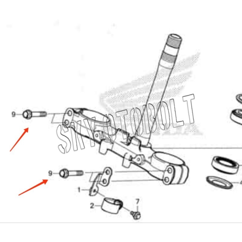 BAUT STAINLESS BAUT SEGITIGA ATAS BAWAH CRF 150L ANTI KARAT