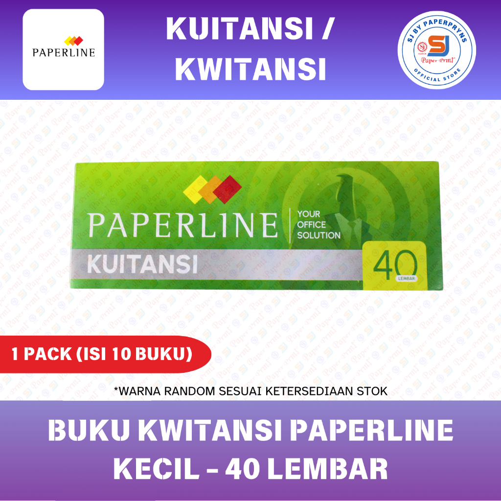 

Buku Kwitansi Kuitansi Paperline Kecil - 40 Lembar (1 PACK ISI 10 BUKU)