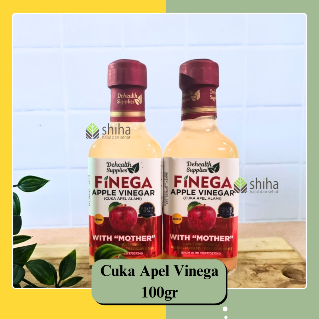 

SHIHA - Dehealth Supplies FINEGA CUKA APEL 250ml(botol kaca)/ 250ml botol kaca/Vinega cuka apel