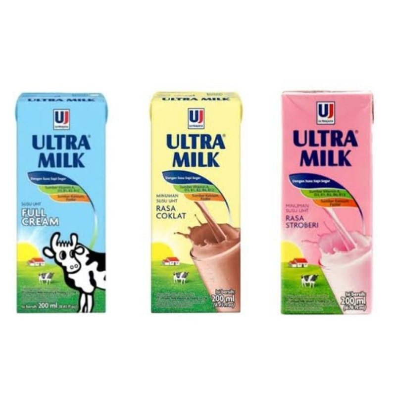 

Susu Ultra Milk UHT 200ML Isi 24