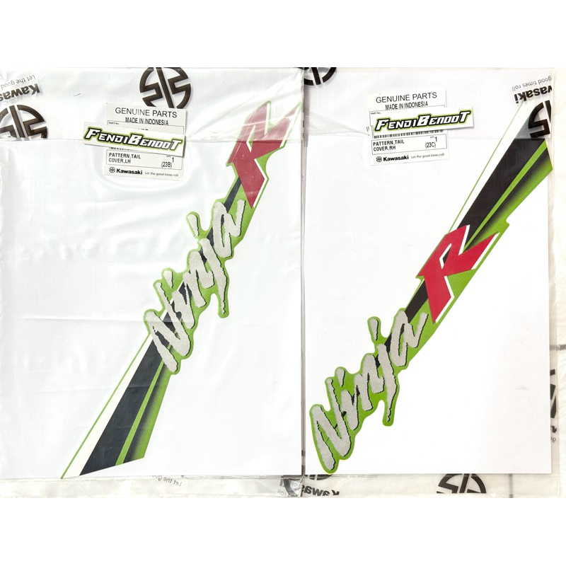 STRIPING STIKER STICKER BODI BODY BELAKANG NINJA R HIJAU 2013 ORIGINAL