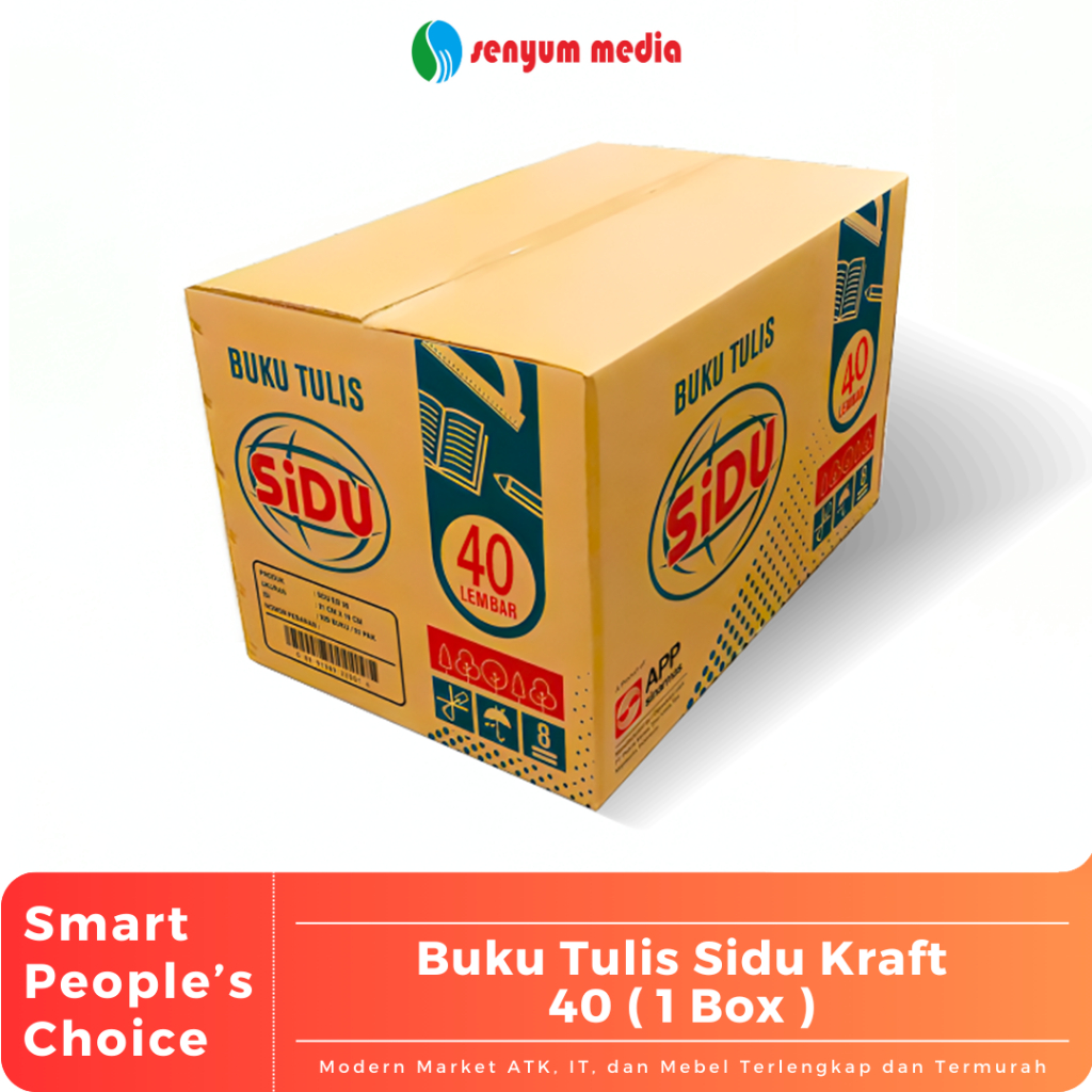 

Buku Tulis Sinar Dunia SIDU Kraft 40 Lembar (1 Box Isi 32 Pack / 320 Buku) (S:BOX)