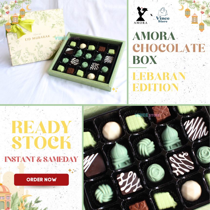

Amora Lebaran Chocolate Box Isi 20 Pcs - Hadiah/Kado/Hampers Cokelat Lebaran/Idul Fitri
