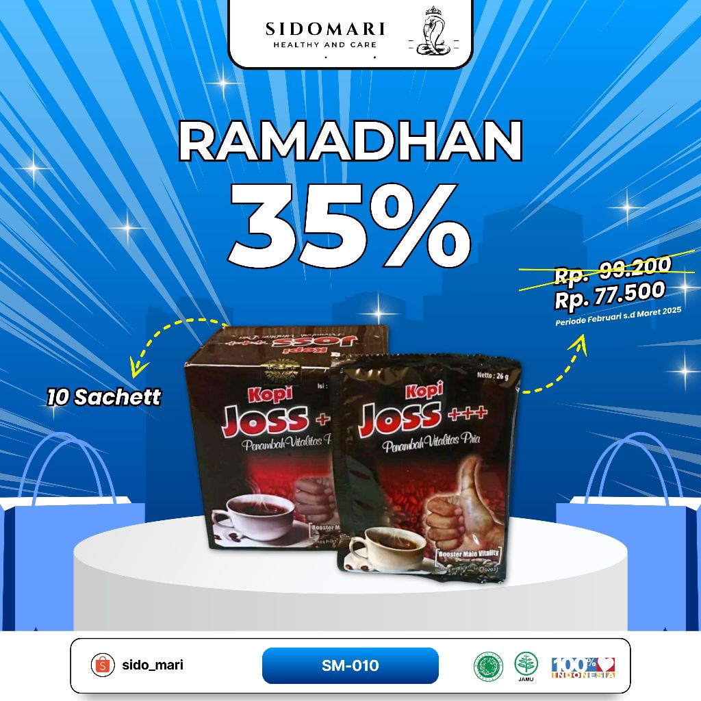 Kopi Joss +++ Original 100% - Kopi Stamina Pria - Kopi laki kuat tahan lama - Kopi Penambah Kejantan