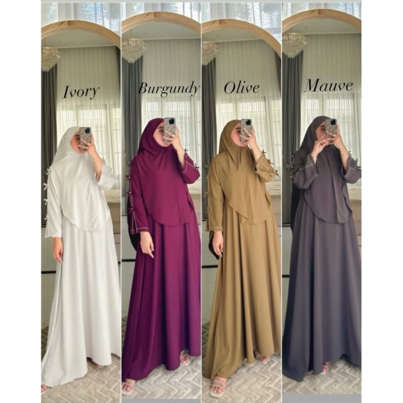 SHOFIYA DRESS PAYET ABAYA MUTIARA PLUS  KHIMAR / ABAYA SYIFANA BORDIR PLUS KHIMAR / ABAYA PREMIUM / 