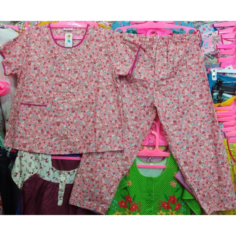 Piyama Setelan One Set Baju Tidur Pajamas CP LD 120 cm Katun Jepang Lokal Pretty Girl Busui Bumil Fr