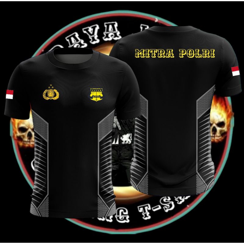Kaos Jersey Dryfit sablon Mitra polri - kaos atasan pria Mitra polri - t-shirt Mitra polri menyerap 