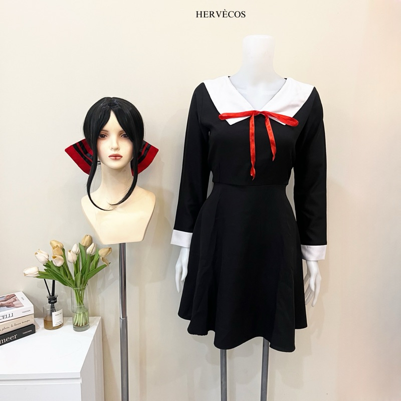 【Hervé】Ready Kaguya Cosplay Costume  Kaguya Sama Love Is War Chika Fujiwara Dress Fullset Kostum Ani
