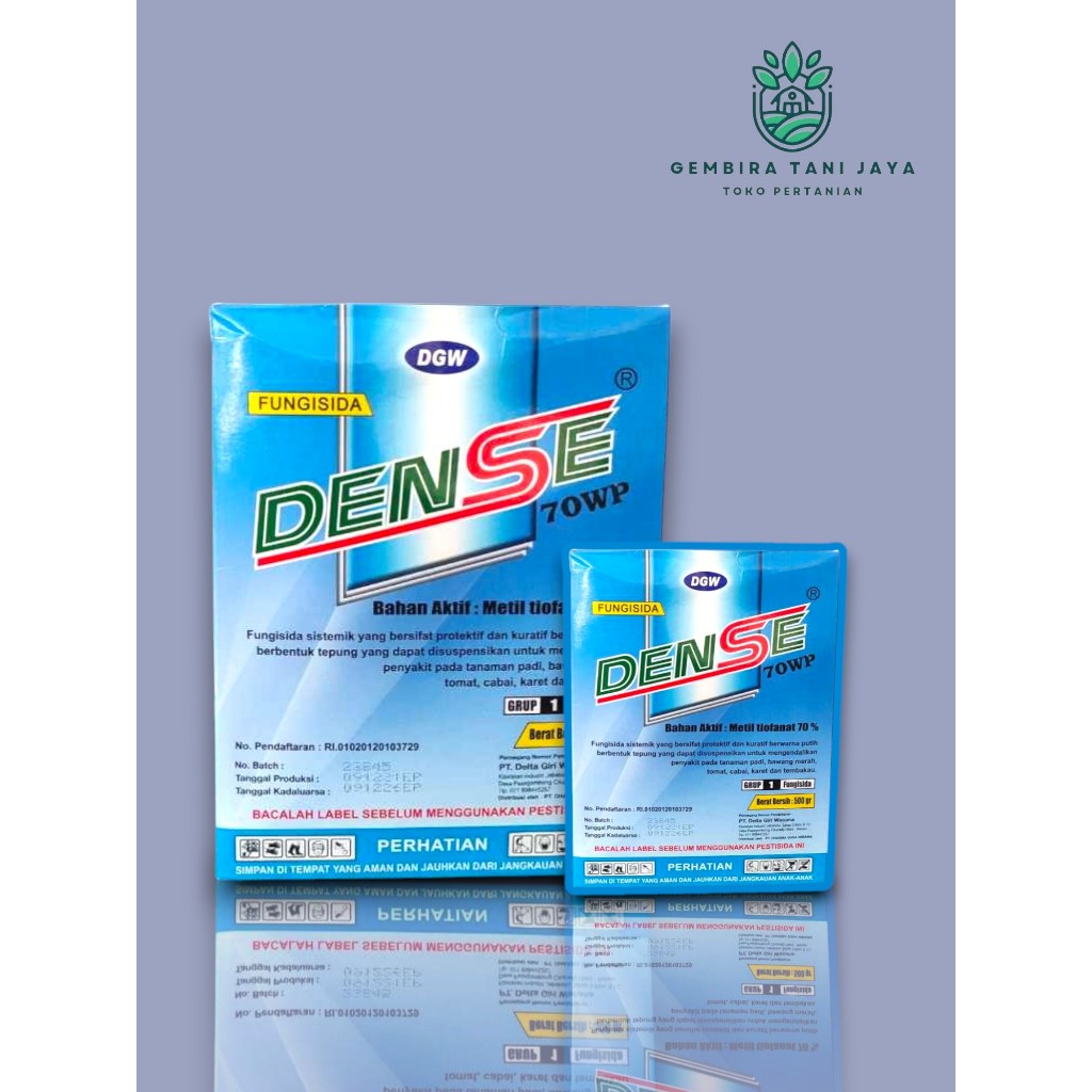 DENSE BUBUK 500GR FUNGISIDA 70WP sistemik untuk bercak kering,blas DLL