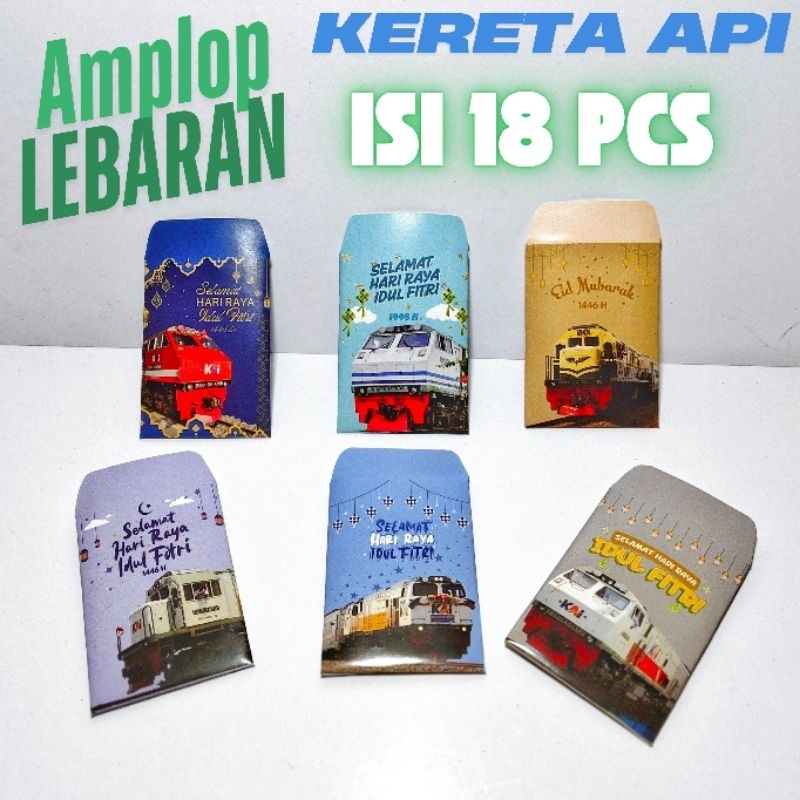 

AMPLOP LEBARAN PREMIUM GAMBAR KERETA API INDONESIA 18PCS