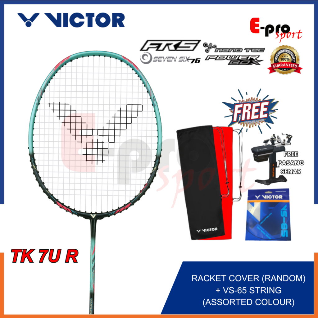 Raket Badminton Victor Thruster K 7U R / TK-7U R / TK 7U R Bulutangkis Super Light Ringan 7U Origina