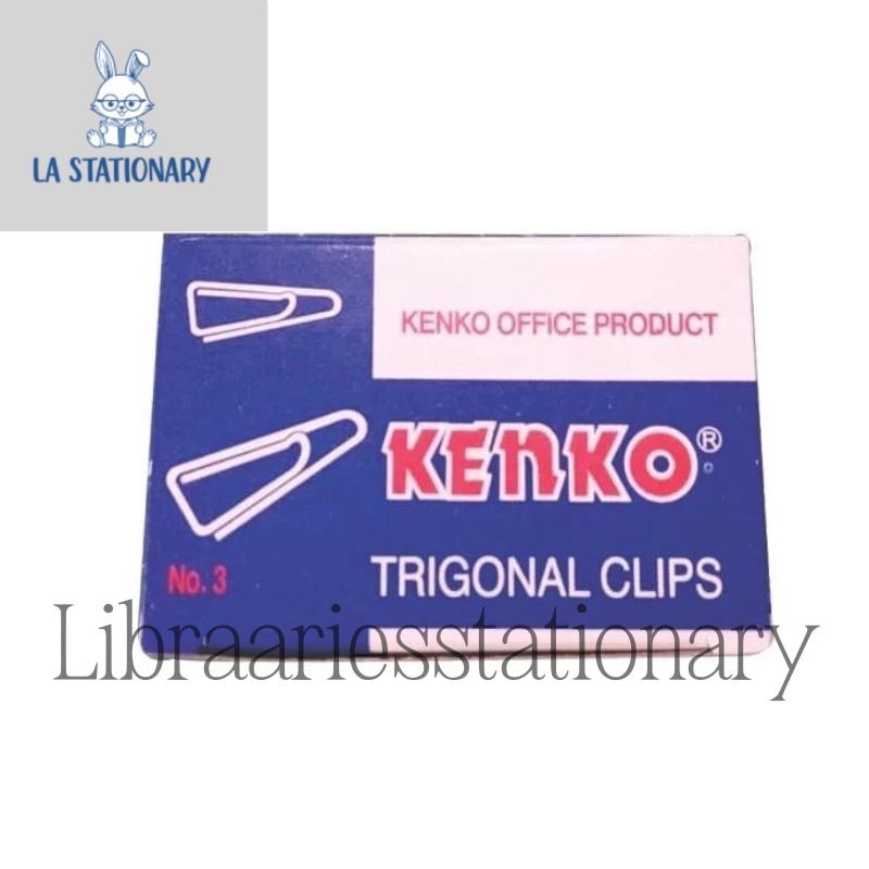 

LS / paper klip / clip kertas / penjepit kertas / trigonal clips Kenko no 3 per box