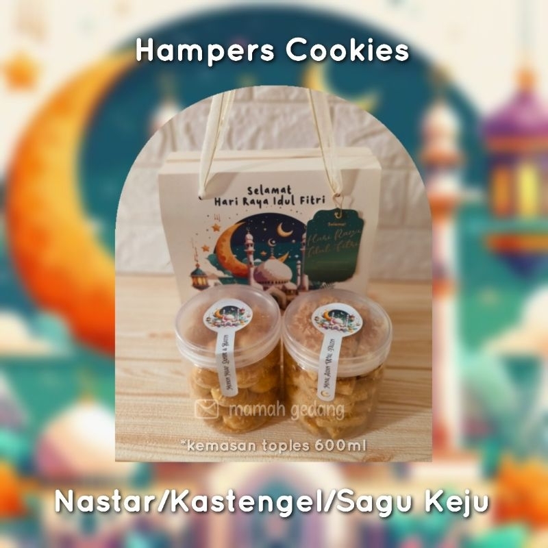 

Hampers Idul Fitri hantaran hari raya Lebaran Aneka Kue Kering Nastar non wijsman Kastengel Sagu Keju