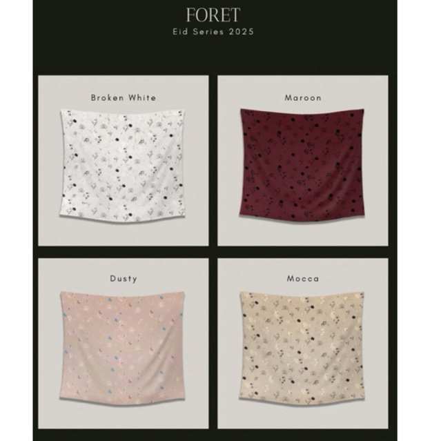 Maima Pekanbaru - jilbab segi empat- Scarf Floret Series