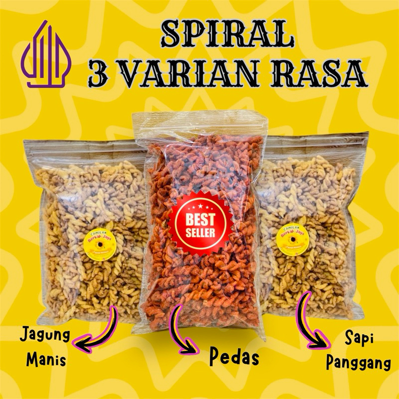 

Spiral Pedas dan Gurih (BISA COD) | Spiral Ukuran Besar dan Banyak | Camilan Gurih