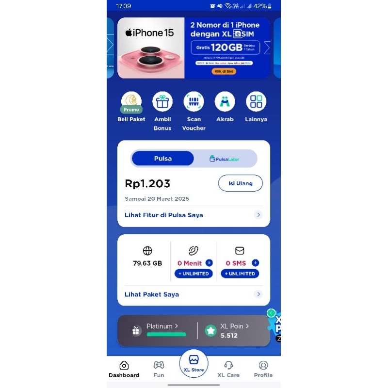 Kartu Perdana XL - Akrab XXL Platinum Diskon 65%
