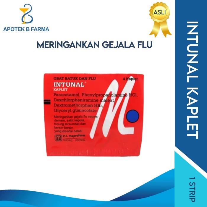 INTUNAL TABLET MERAH OBAT UNTUK DEMAM , FLU DAN BATUK