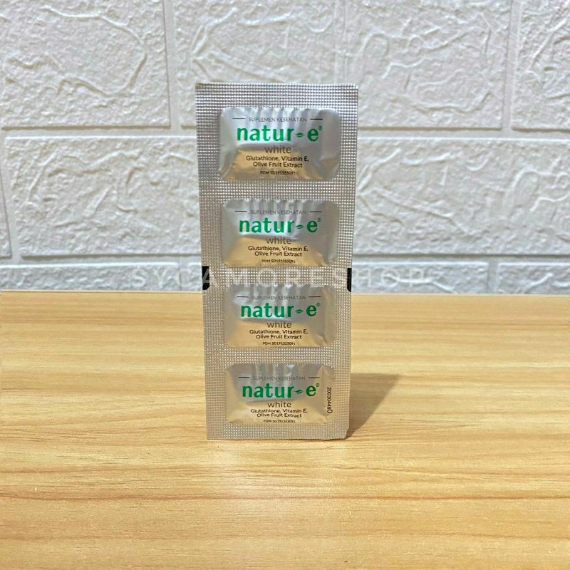 Natur-E White Brightening Suplemen Vitamin E per-strip isi 4 kapsul lunak