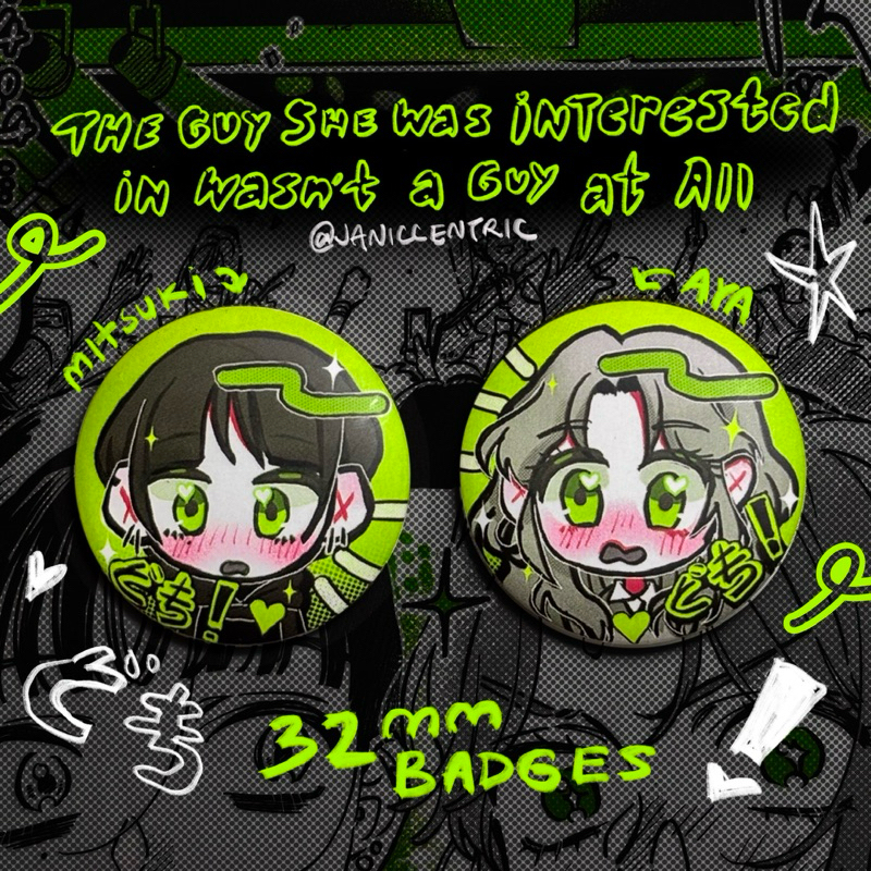 [janiccentric] The Guy She Was Interested in Wasn’t a Guy at All Mini Pin Badge