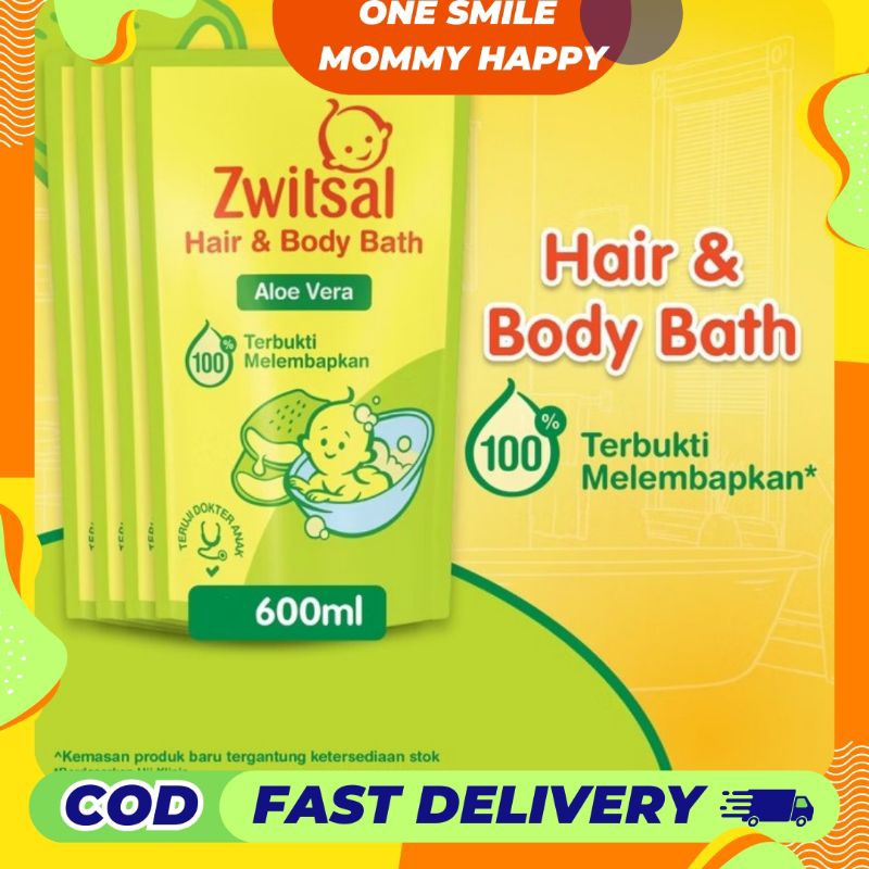 Zwitsal Baby Bath Hair  Body refil 600 ML promo/Sabun dan shampo mandi bayi zwitsal 600 ml