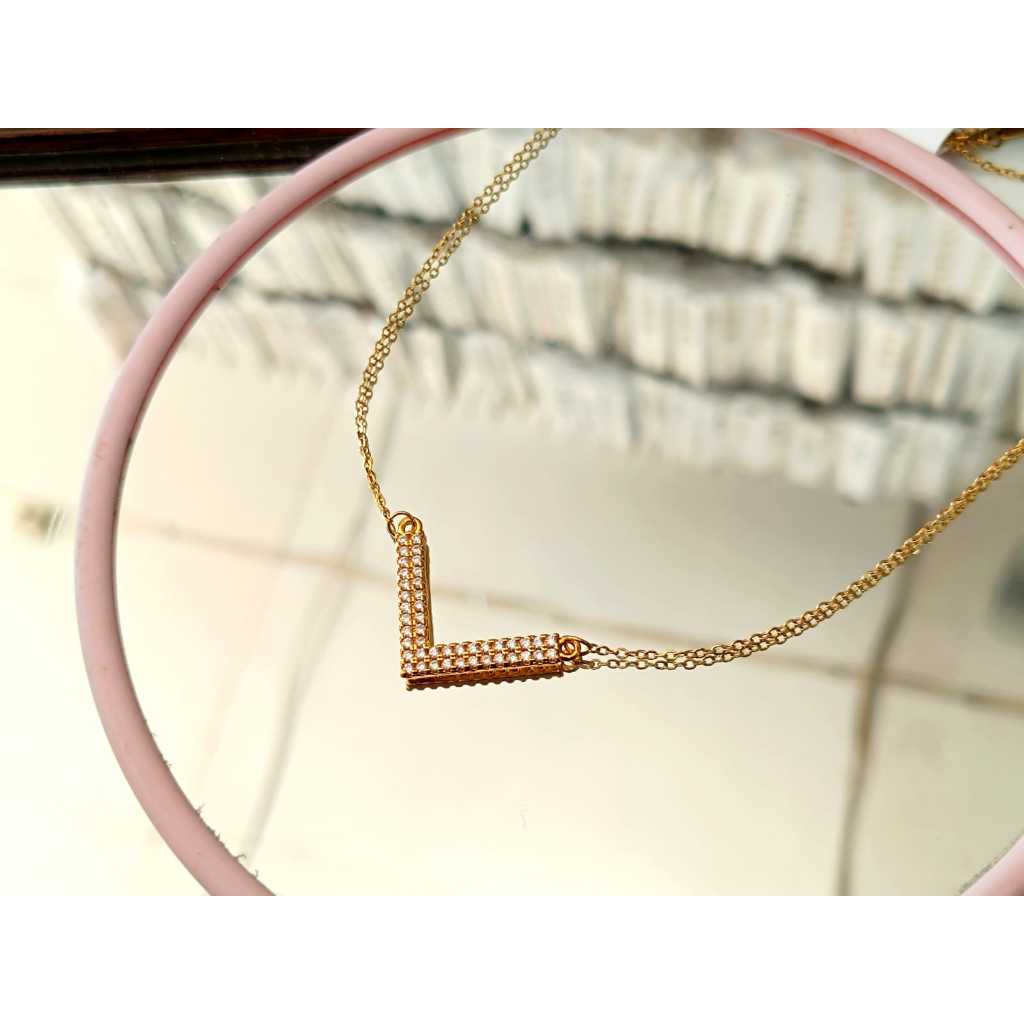 Kalung Fuji, Kalung Anti karat dan anti luntur, kalung pesta, kalung wanita dewasa, kalung pesta, re