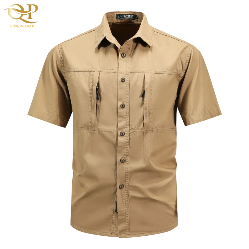 Kemeja Tactical Cream / Kemeja Tactical Lengan Pendek / Kemeja Pria / Kemeja Hitam / Kemeja Tactical