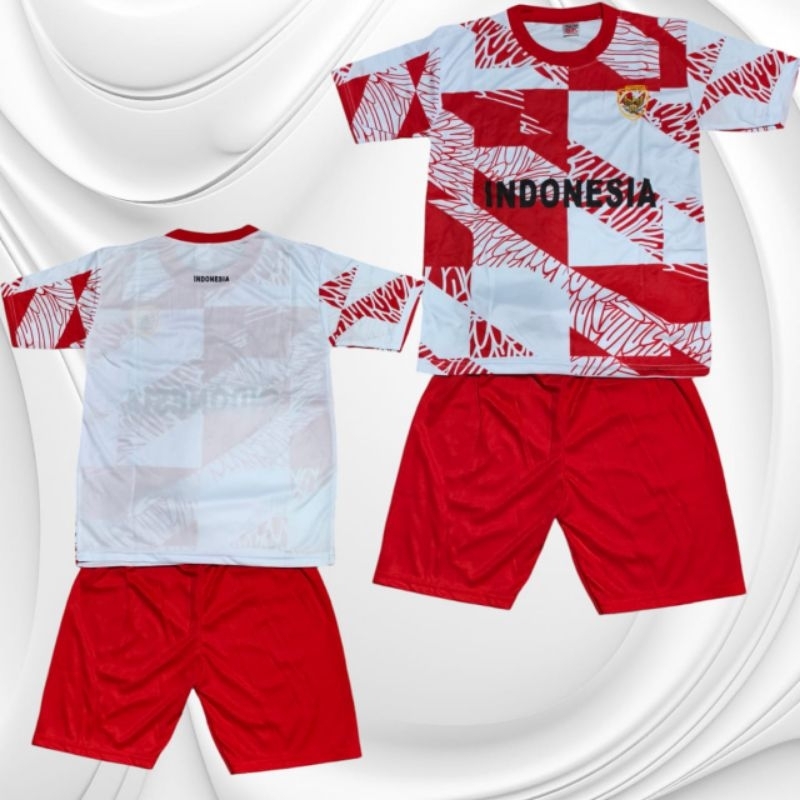 SaiekoFashion | SETELAN BAJU BOLA ANAK JERSEY FUTSAL ANAK WARNA MERAH PUTIH