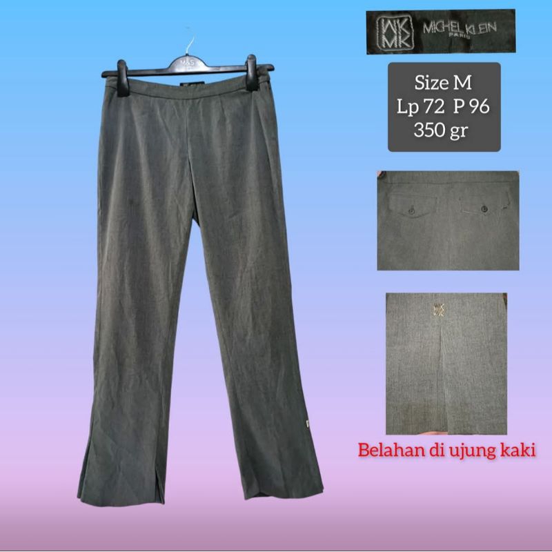 MK Paris Michel Klein celana kerja abu wanita size M