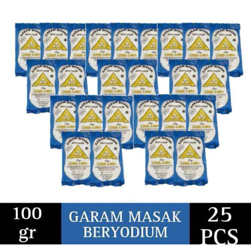 

Isi 25 Pcs Garam Halus Beryodium berat 100gram