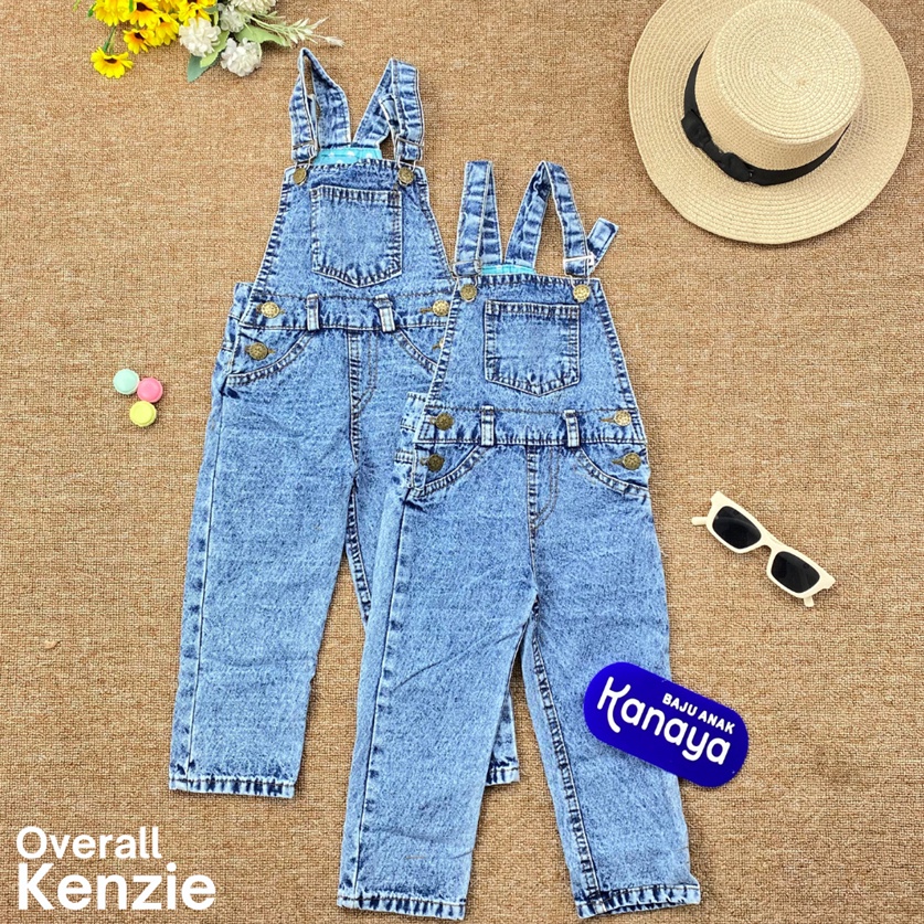 KODE B67L 16TH OVERALL JEANS ANAK KENZIE OVERALL CELANA PANJANG ANAK BAJU KODOK ANAK